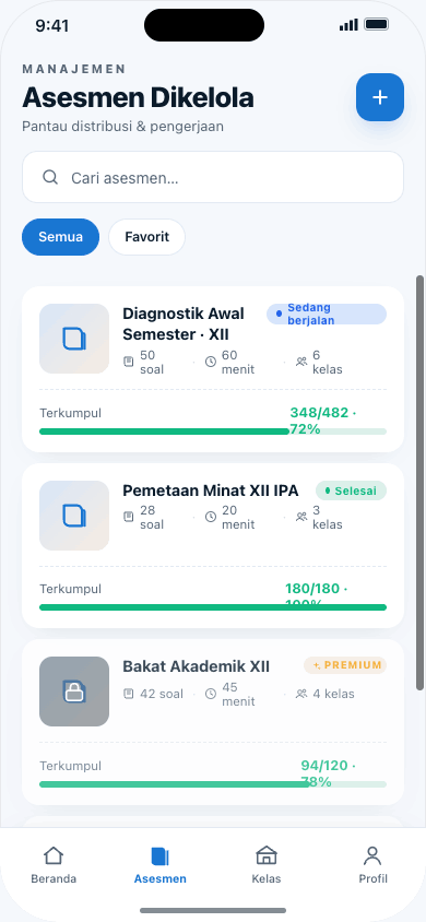 Aplikasi Senostik — Asesmen dikelola